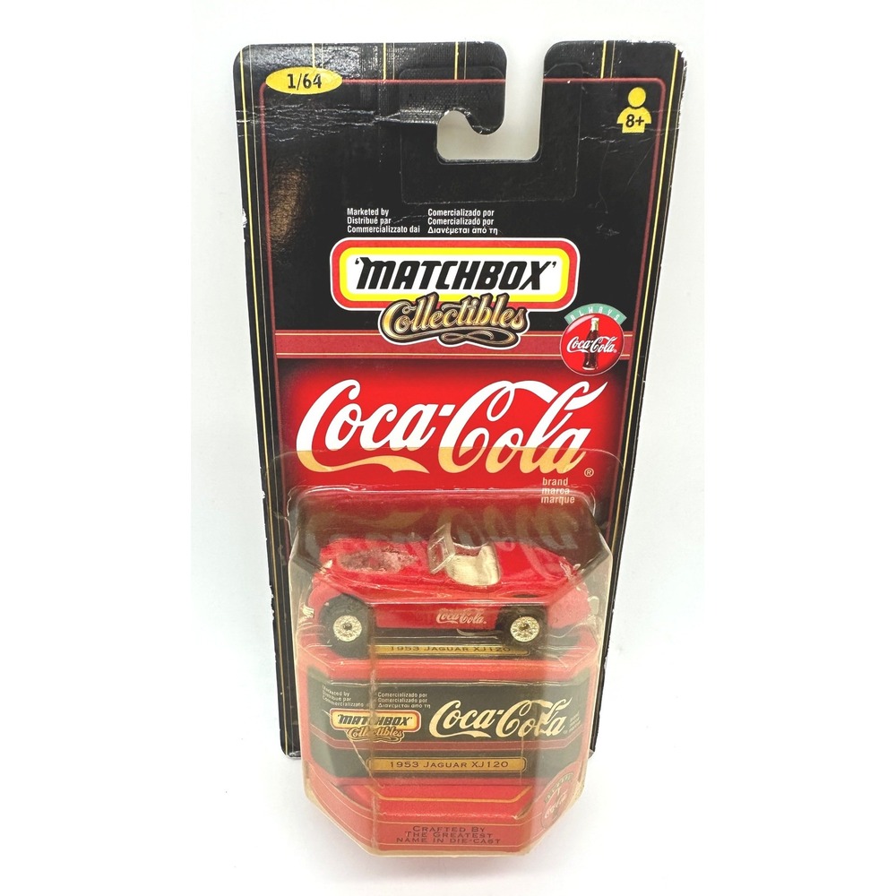 Vintage Matchbox 1953 Jaguar XJ120 1/64 Red Coca-Cola Die-Cast Car 37978
